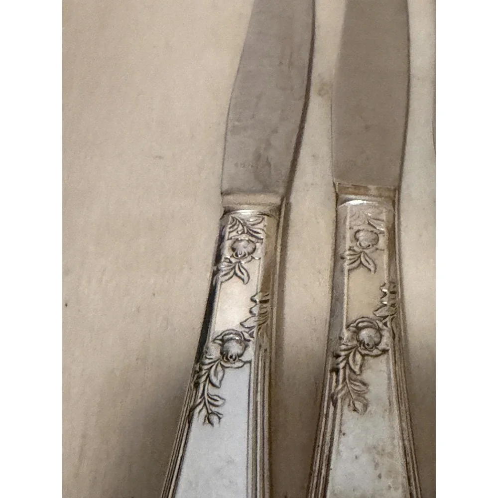 Stainless Vintage Steel Knives 4 Vine Design